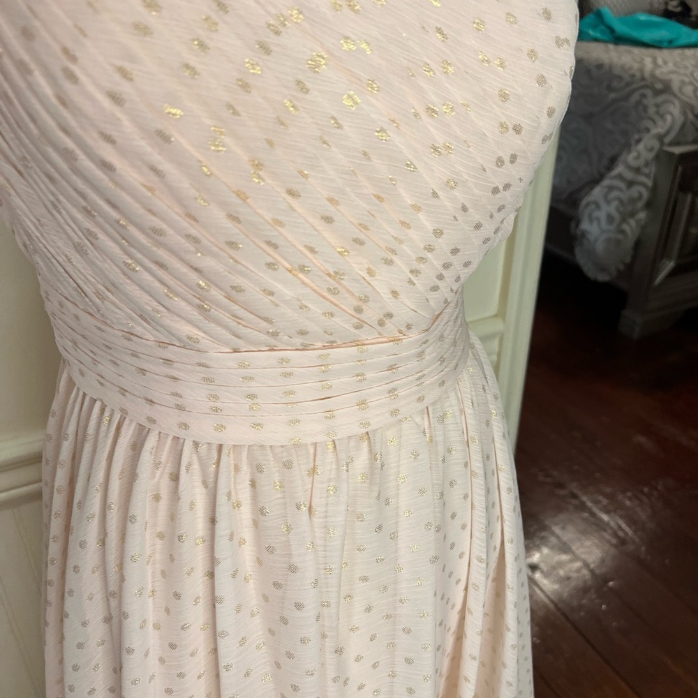 Elegant One-Shoulder Pink Dress - Picture 7 of 12